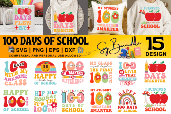 100 Days Retro SVG: Graphics for Crafts