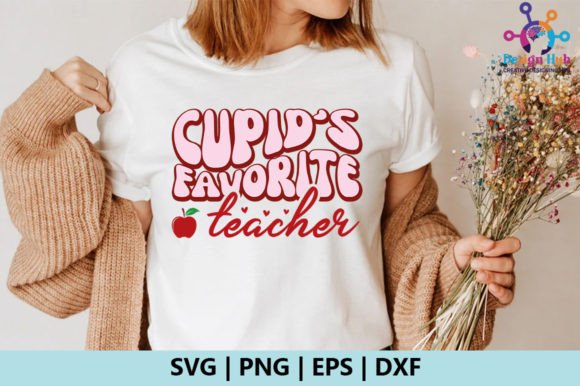 Cupids Favorite Teacher Retro SVG: Graphics for Crafts