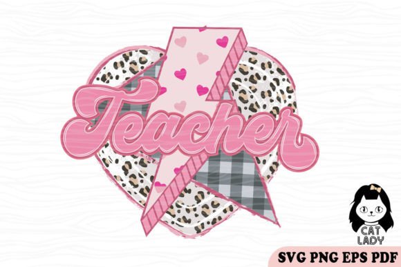 Leopard Teacher Valentine Graphics for Crafts