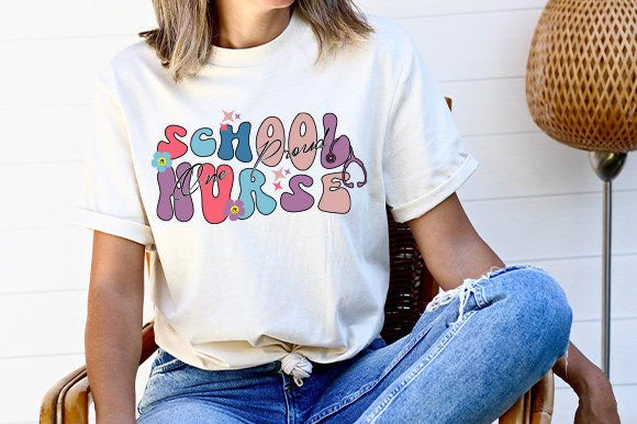 Retro School Nurse SVG: Graphics for Crafts