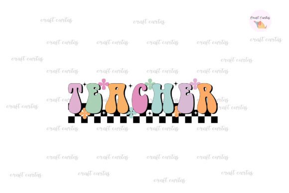 Retro Teacher Graphics for Crafts