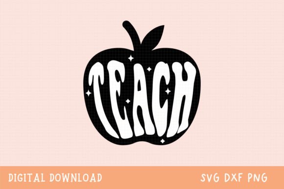 Retro Teacher Graphics for Crafts & Branding