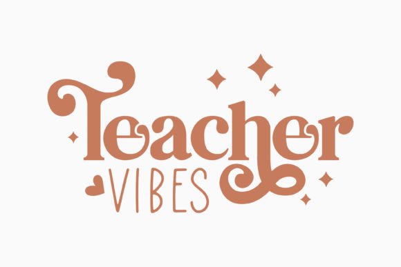 Retro Teacher Vibes Graphics for Crafts