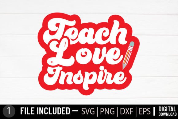 Reviewing Teach Love Inspire - Teacher Retro Svg for Embroidery