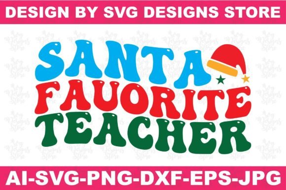 Santa Teacher SVG for Crafts & Graphics