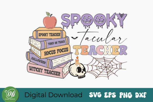 Spooky Tacular Teacher Retro SVG: Graphics for Crafts