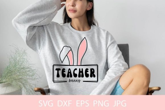Teacher Bunny SVG: Graphics for Crafts